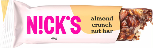 Baton z migdałami Bez Cukru Keto Vege 40 g Nick's Almond Crunch Nut Bar