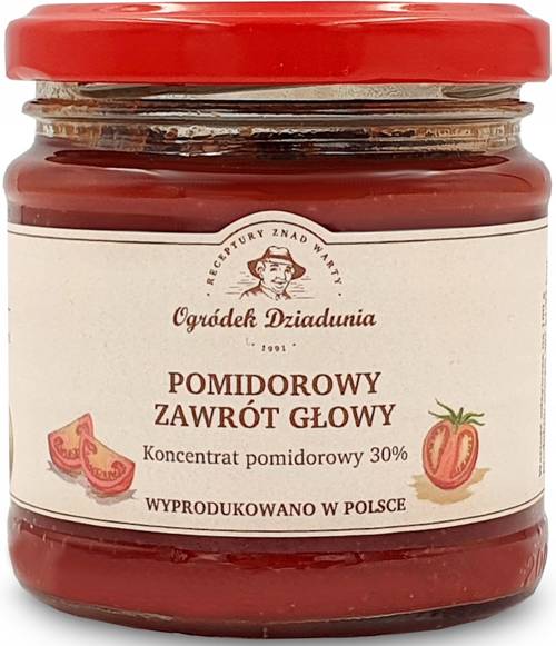 Koncentrat pomidorowy 30% - Pomidorowy Zawrót Głowy 190 g - Ogródek Dziadunia