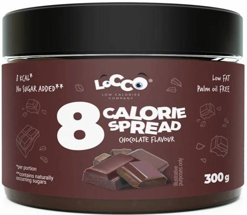 Krem Czekolada Ciemna bez cukru 300 g LoCCo 8 Calorie Chocolate (WAŻN. 17.05.2024)