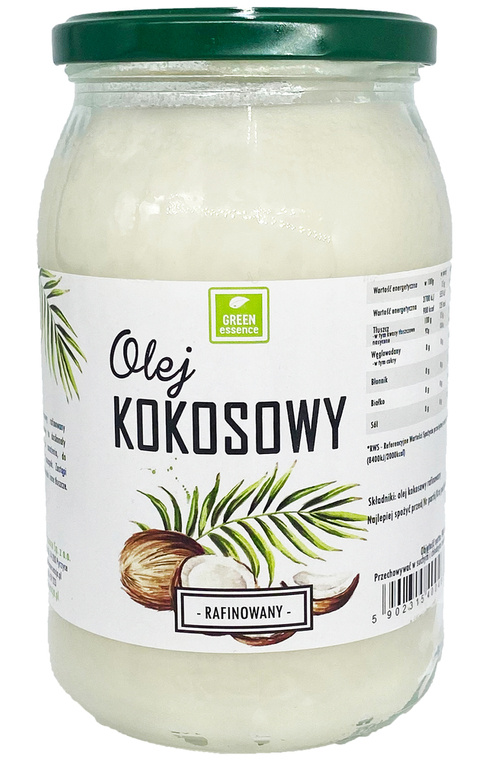 Olej kokosowy rafinowany 2x 900 ml bezzapachowy idealny do smażenia ZESTAW
