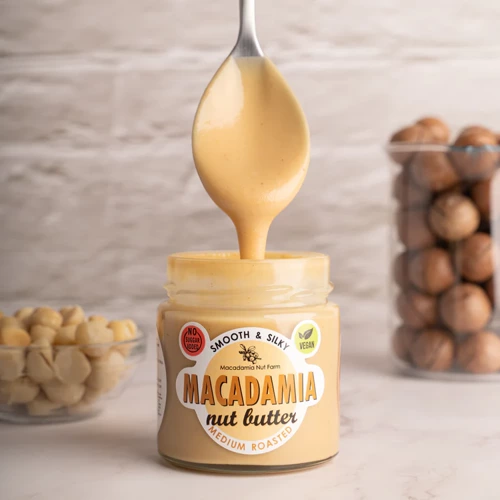 Pasta z orzechów makadamia średnio palona Smooth 180 g Macadamia Nut Farm Medium Roasted KETO