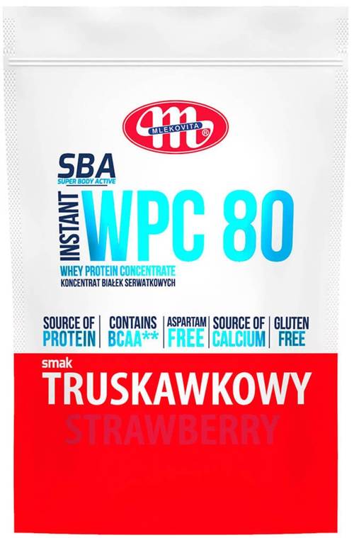 WPC 80 Instant Truskawkowy Koncentrat białek serwatkowych 700 g - SBA Mlekovita