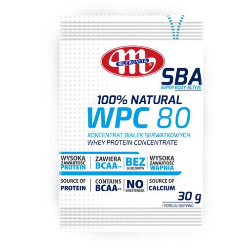 WPC 80 Natural - Koncentrat białek serwatkowych 30 g - SBA Mlekovita