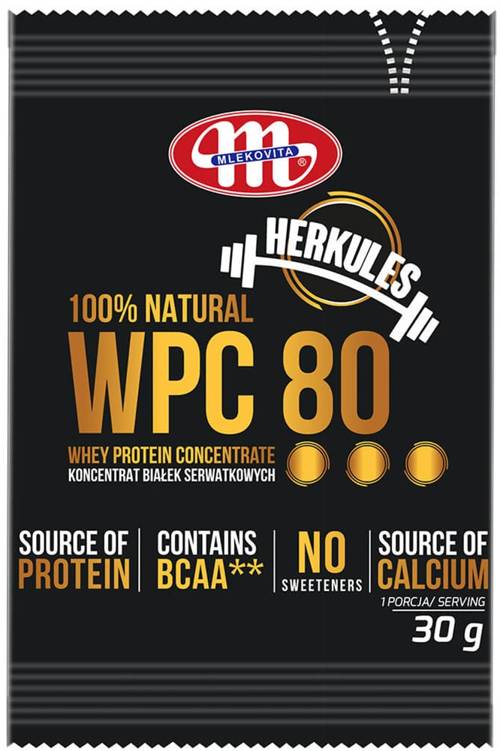 WPC 80 Natural - Koncentrat białka serwatkowego 30 g - Herkules Mlekovita